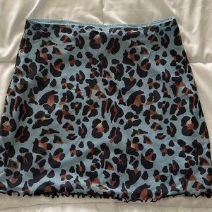 Blue mini skirt